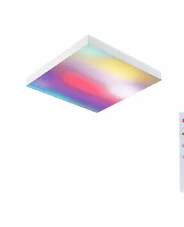 LED nástěnná svítidla PAULMANN LED Panel Velora Rainbow dynamicRGBW hranaté 295x295mm 1420lm RGBW bílá