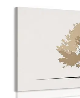 Obrazy stromy a listy Obraz minimalistický strom s listy