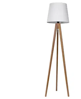Lampy  Stojací lampa CONE 1xE27/60W/230V dub bílá 