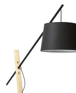 Designové stojací lampy RED - DESIGN RENDL RENDL DANTE stojanová černá dřevo 230V E27 25W R13653