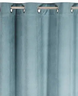 Zatemňovací závěsy Luxusní zatemňovací závěs do ložnice tyrkysové barvy 140 x 250 cm