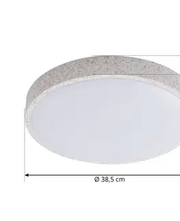 Inteligentní stropní svítidla Lindby Lindby Smart LED stropní svítidlo Elmor Tuya Ø39cm světle šedá Tuya