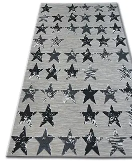 Koberce a koberečky Dywany Lusczow Kusový koberec LISBOA 27219/956 hvězda černý, velikost 120x170