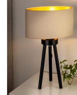Lampy   - Stolní lampa OVAL VEGAN 1xE27/15W/230V krémová 