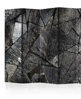 Paravány Paraván Pavement Tiles (Grey) Dekorhome 135x172 cm (3-dílný)