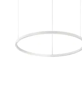 LED lustry a závěsná svítidla LED Závěsné svítidlo Ideal Lux Oracle Slim D70 Bianco 229485 35W 2100lm IP20 70,5cm bílé