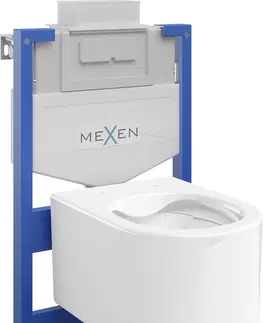 Záchody MEXEN/S WC předstěnová instalační sada Fenix XS-U s mísou WC Sofia,  bílá 6853354XX00