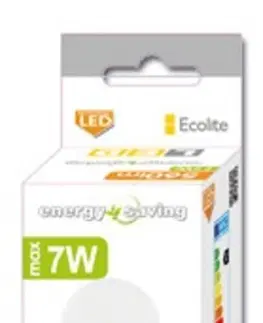 LED žárovky Ecolite LED mini globe E27, 7W, 2700K, 590lm LED7W-G45/E27/2700