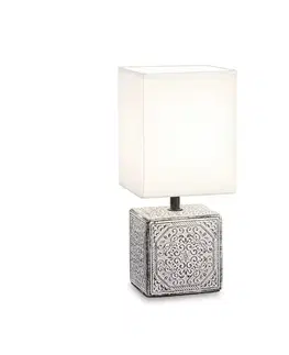 Designové stolní lampy Stolní lampa Ideal Lux Kali´-1 TL1 245348 E14 1x40W IP20 hranatá šedá