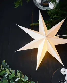 Vánoční světelná hvězda Markslöjd Dekorační hvězda Lively, závěsná, bílá, Ø 45 cm