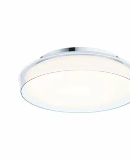 LED stropní svítidla PAULMANN Selection Bathroom LED stropní svítidlo Luena IP44 3000K 230V 16,5W sklo/chrom
