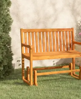 Zahradní lavice Zahradní houpací lavice 110 cm masivní akáciové dřevo