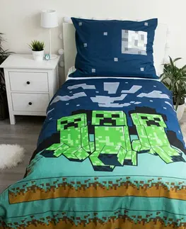 Povlečení Jerry Fabrics Bavlněné povlečení Minecraft Sssleep Tight, 140 x 200 cm, 70 x 90 cm