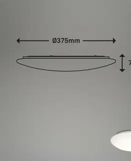 LED stropní svítidla BRILONER LED stropní svítidlo s čidlem, pr. 38 cm, 22 W, bílé IP44 BRILO 3362-116