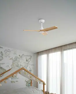 Ventilátory FARO HEYWOOD S stropní ventilátor, bílá/tmavé dřevo DC SMART