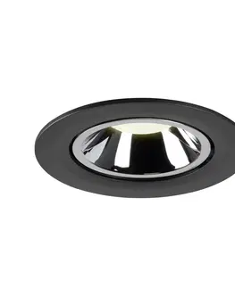 LED podhledová svítidla SLV BIG WHITE NUMINOS GIMBLE L zápustné stropní svítidlo černé/chrom 4000 K 20° 1006013