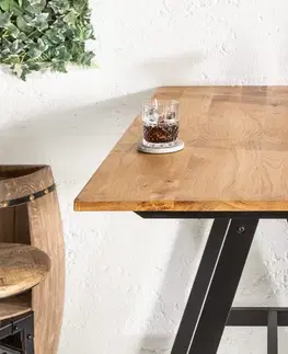 Barové stolky LuxD Barový stůl Queen 120 cm divý dub