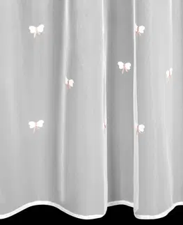 Záclony DekorStyle Dětská záclona s motýlky WENDY 140x250 cm bílá