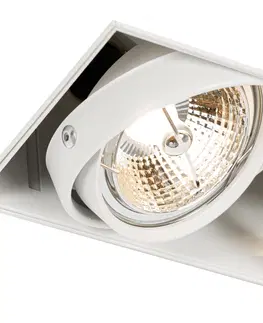 Podhledove svetlo Zapuštěné bodové svítidlo bílé GU10 AR70 bez ořezu 2-světlo - Oneon