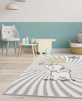 Dětské koberce Roztomilý dětský koberec na hraní slůně štěstí Šířka: 160 cm | Délka: 230 cm