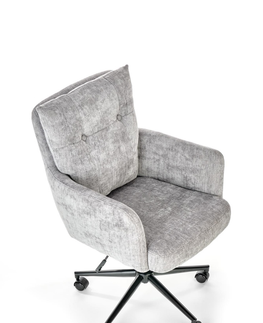 Kancelářské židle Čalouněné otočné křeslo VERMILLION, šedé