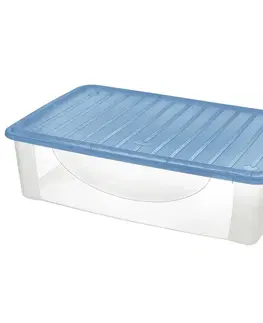 Úložné boxy Tontarelli DODO STOCK-BOX s víkem 27L transparent/světle modrá