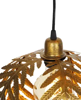 Zavesna svitidla Vintage závěsná lampa mosazná 3světlá - Botanica
