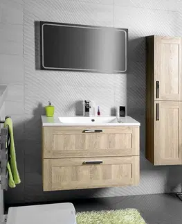 Koupelnový nábytek SAPHO AMIA umyvadlová skříňka 89x60x45cm, dub Texas AM090-2020