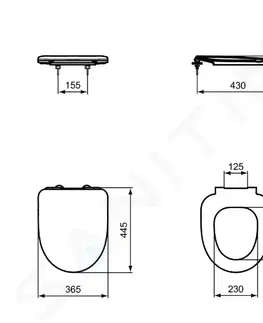 WC sedátka IDEAL STANDARD i.Life A WC sedátko UNI, softclose, bílá T467601