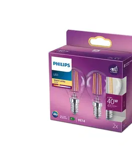 LED osvětlení Philips SADA 2x LED Žárovka VINTAGE Philips E14/4,3W/230V 2700K 