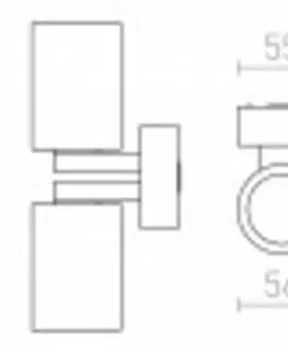 Moderní nástěnná svítidla RED - DESIGN RENDL RENDL MAC B II hliník 230V GU10 2x35W R10182