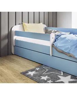 Dětské postýlky Kocot kids Dětská postel Babydreams bagr modrá, varianta 80x180, bez šuplíků, bez matrace