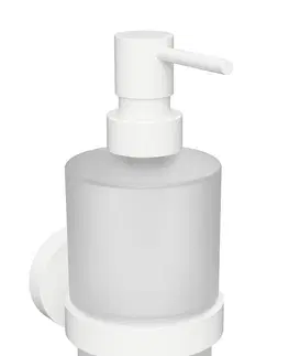 Dávkovače mýdla SAPHO X-ROUND WHITE dávkovač mýdla 200ml, mléčné sklo, bílá mat XR103W