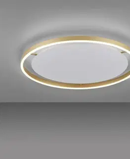 LED stropní svítidla LEUCHTEN DIREKT is JUST LIGHT LED stropní svítidlo, matná mosaz, kruhové pr.60cm, stmívatelné, Switchmo, teplá bílá krokově stmívatelné 3000K