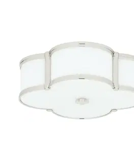 Klasická stropní svítidla HUDSON VALLEY stropní svítidlo CHANDLER ocel/sklo nikl/bílá E27 3x40W 1216-PN-CE