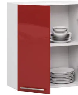 Kuchyňské dolní skříňky Ak furniture Závěsná kuchyňská skříňka Olivie W 60 cm bílo-červená