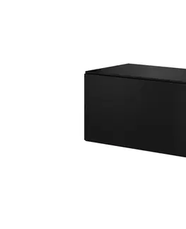 TV stolky Artcam TV stolek ROCO RO-1 roco: korpus černý mat / okraj černý mat / dvířka černý mat