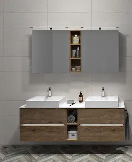 Koupelnový nábytek SAPHO ODETTA umyvadlová skříňka 67x50x43,5cm, borovice rustik DT070-1616