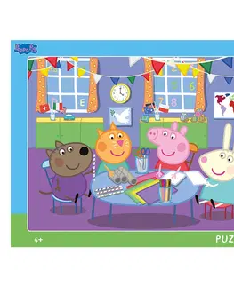 Hračky puzzle DINO - PePa Pig:Ve školce 40D deskové