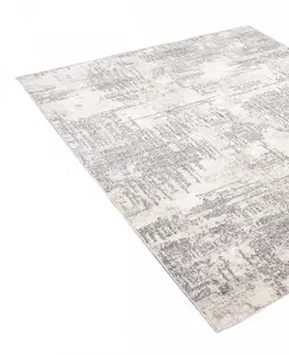 Moderní koberce Krémový designový koberec se světle šedým vzorem Šířka: 80 cm | Délka: 150 cm