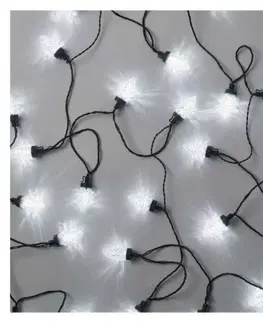 Vánoční řetězy a lamety EMOS LED vánoční řetěz Cone s programy 9,8 m studená bílá