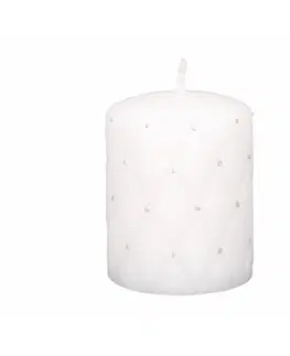 Dekorativní svíčky Dekorativní svíčka Florencia d7x10 cm bílá mat