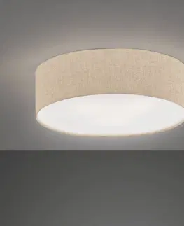 Stropní svítidla FISCHER & HONSEL Textilní stropní světlo Thor, písková, Ø 40cm