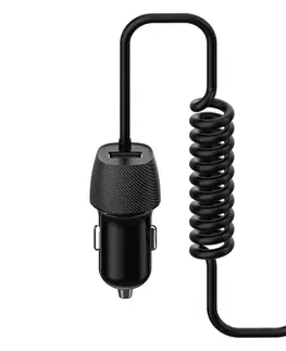Svítidla  Nabíječka do auta 1xUSB 5V/1A + USB-C konektor 150 cm černá 