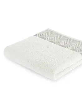 Ručníky Bavlněný ručník AmeliaHome Aledo bílý, velikost 70x140