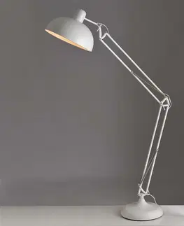 Stojací lampy se stínítkem ACA Lighting Floor&Table stojanové svítidlo ML308021WH
