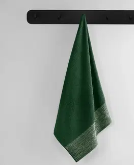 Ručníky Bavlněný ručník AmeliaHome Aria tmavě zelený, velikost 70x140