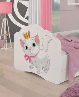 Postele ArtAdrk Dětská postel CASIMO | se zásuvkou a zábranou Provedení: Princezna s koněm