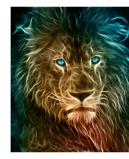 Tapety zvířata Fototapeta lev v abstraktní formě - Abstract lion
