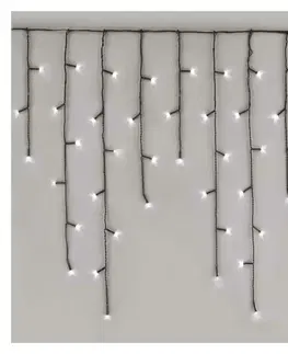 Rampouchy a krápníky EMOS LED vánoční rampouchy, 10 m, venkovní i vnitřní, studená bílá, programy D4CC03